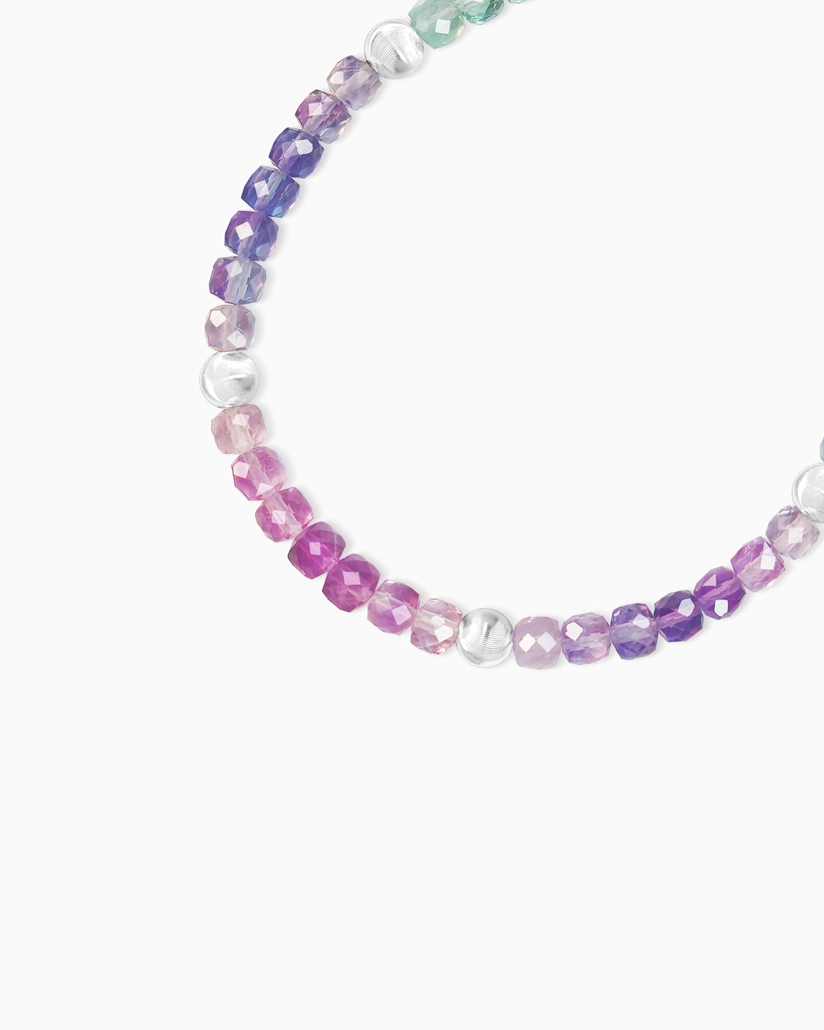 Fluorite Rainbow 14K Gold Plated Bracelet