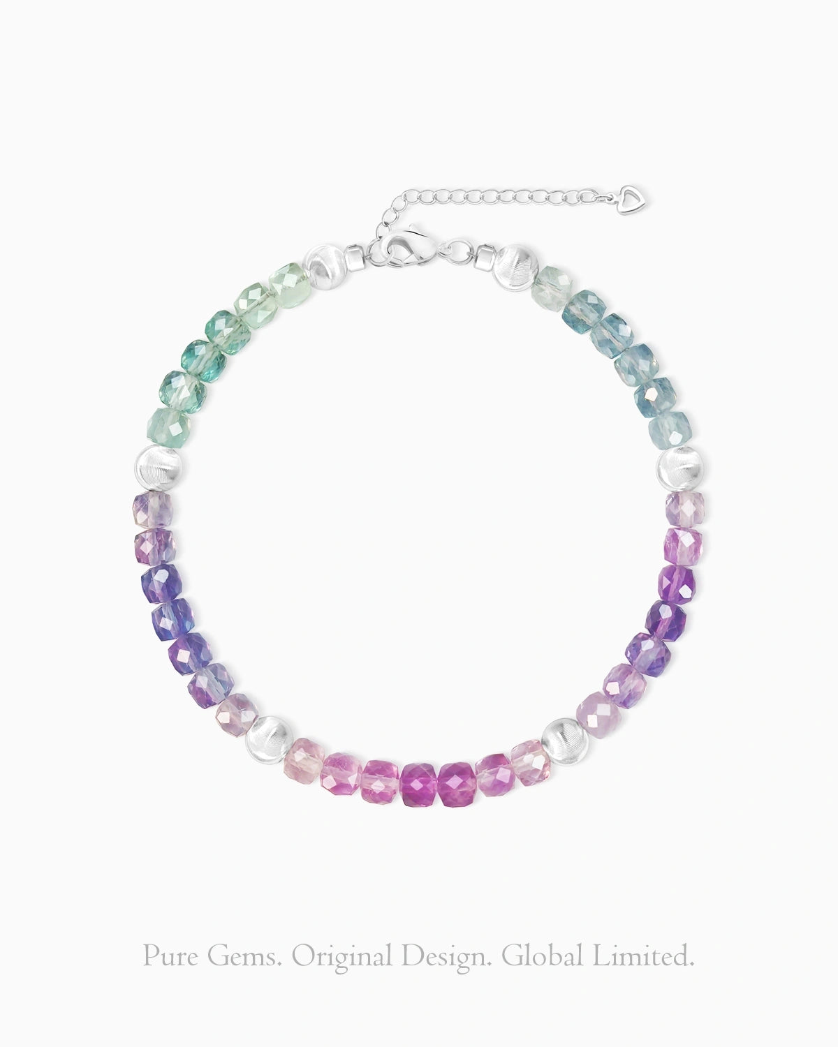 Fluorite Rainbow 14K Gold Plated Bracelet