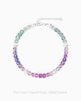 Fluorite Rainbow 14K Gold Plated Bracelet