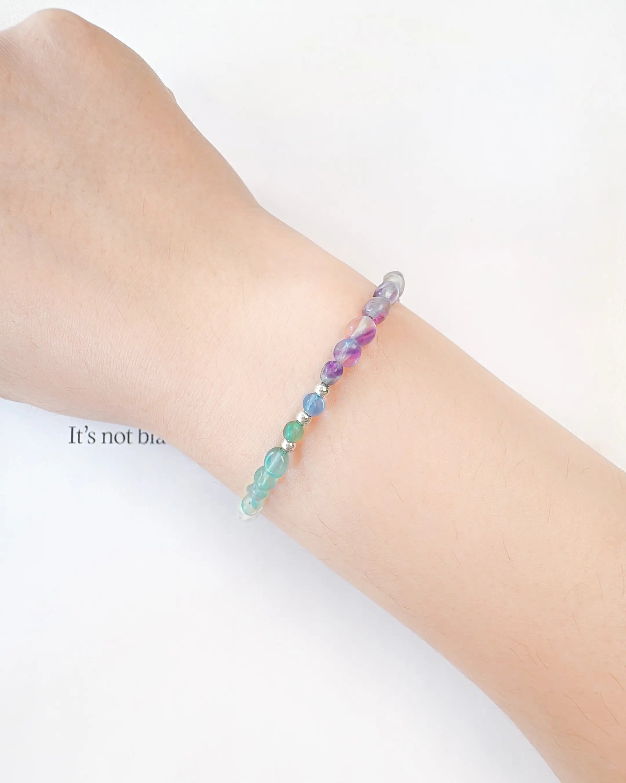 Green Fluorite 14K Gold Plated Freeform Bracelet