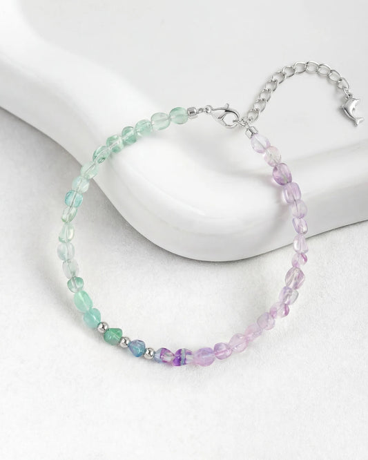 Green Fluorite Silver Bracelet – Growth & Renewal