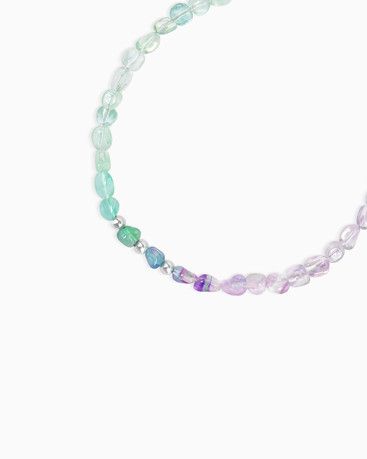 Green Fluorite 14K Gold Plated Beaded Bracelet