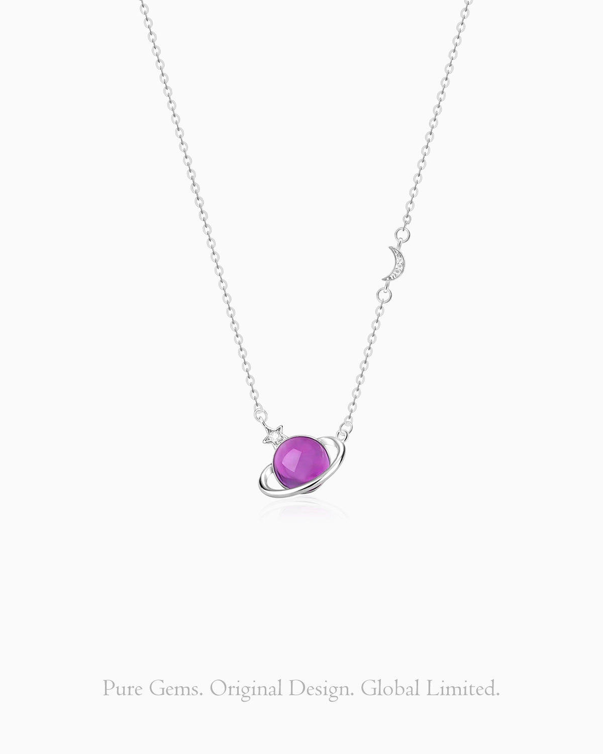 Amethyst Orbit Star Pendant Necklace
