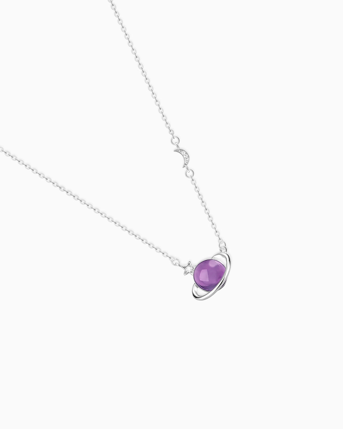 Amethyst Orbit Star Pendant Necklace | HALO IN STYLE