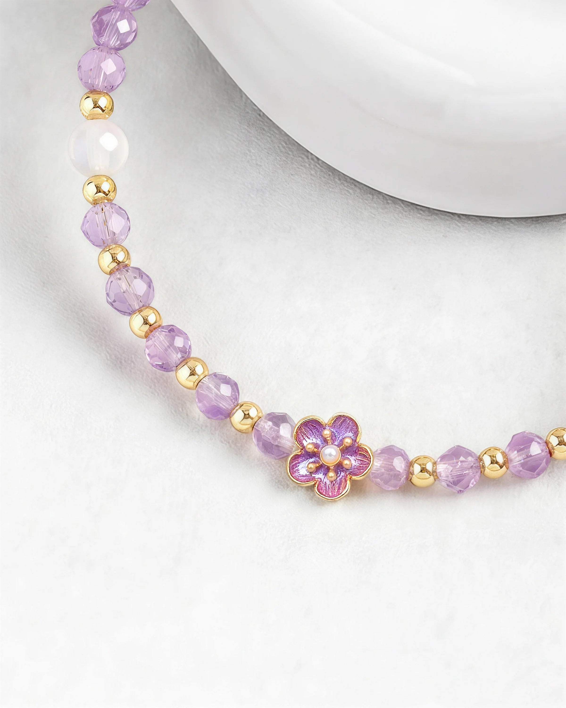 Birthstone Faceted Gold Plated Sterling Silver Bracelet