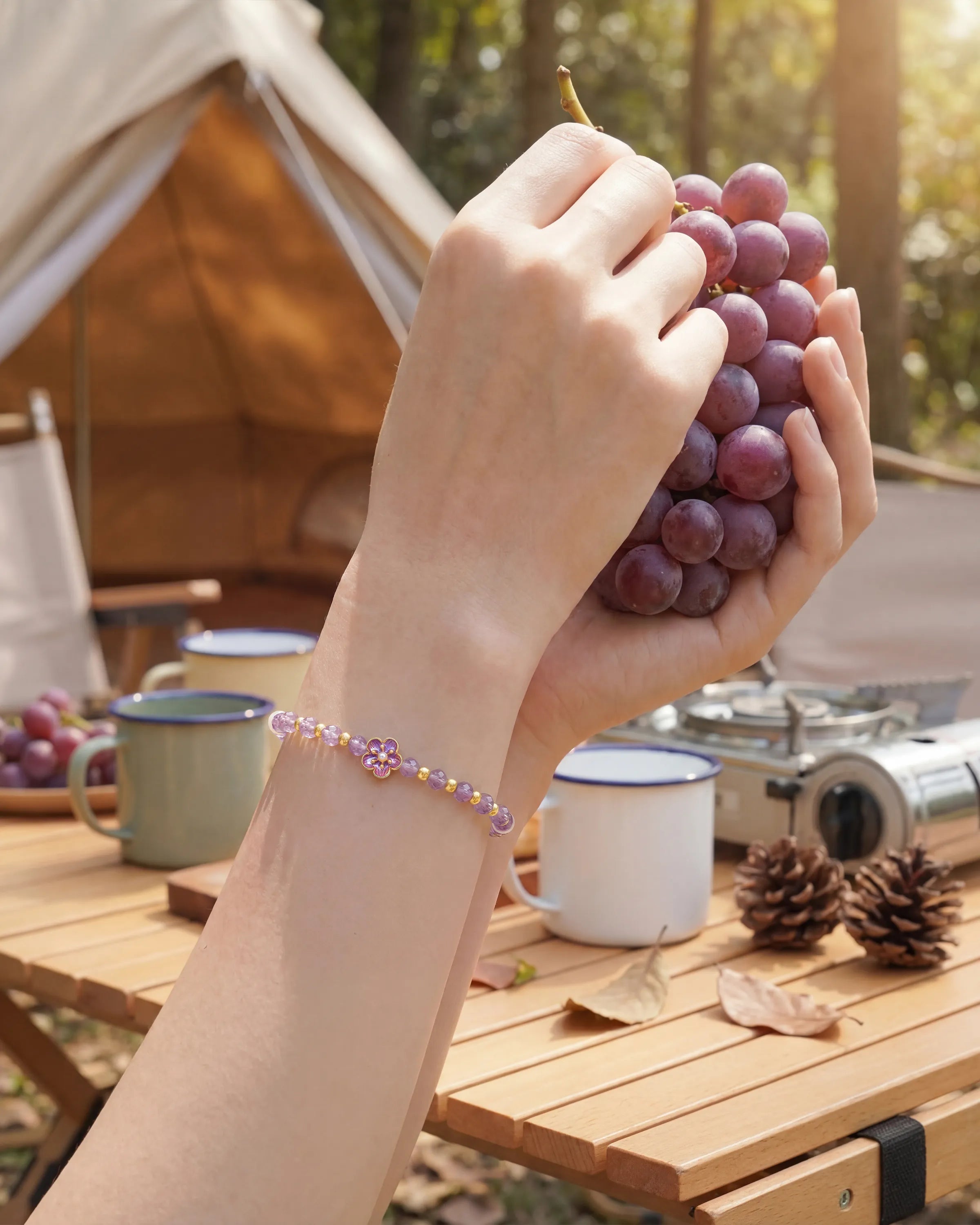 Birthstone Faceted Gold Plated Sterling Silver Bracelet