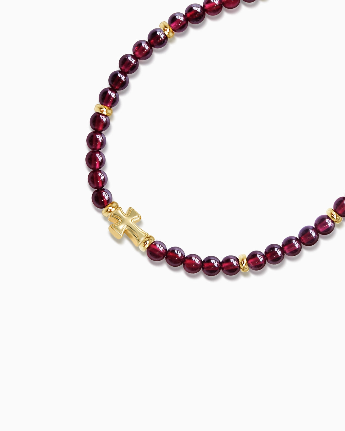Garnet Beaded Bracelet detail