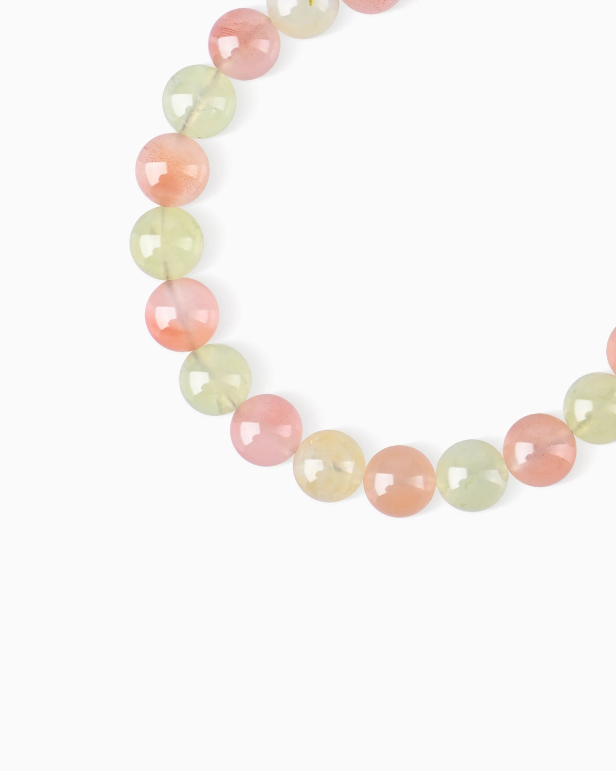 Red Agate Prehnite Beaded Bracelet