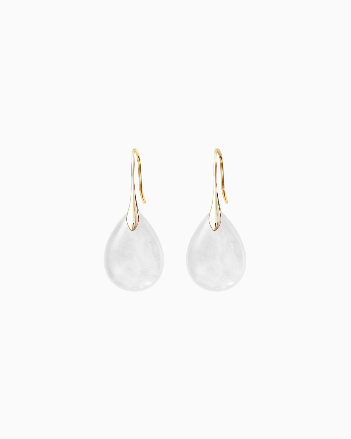 clear quartz Silhouette Drop Earrings – April Birthstone Jewelry