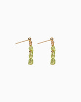 Peridot Linear Drop Earrings