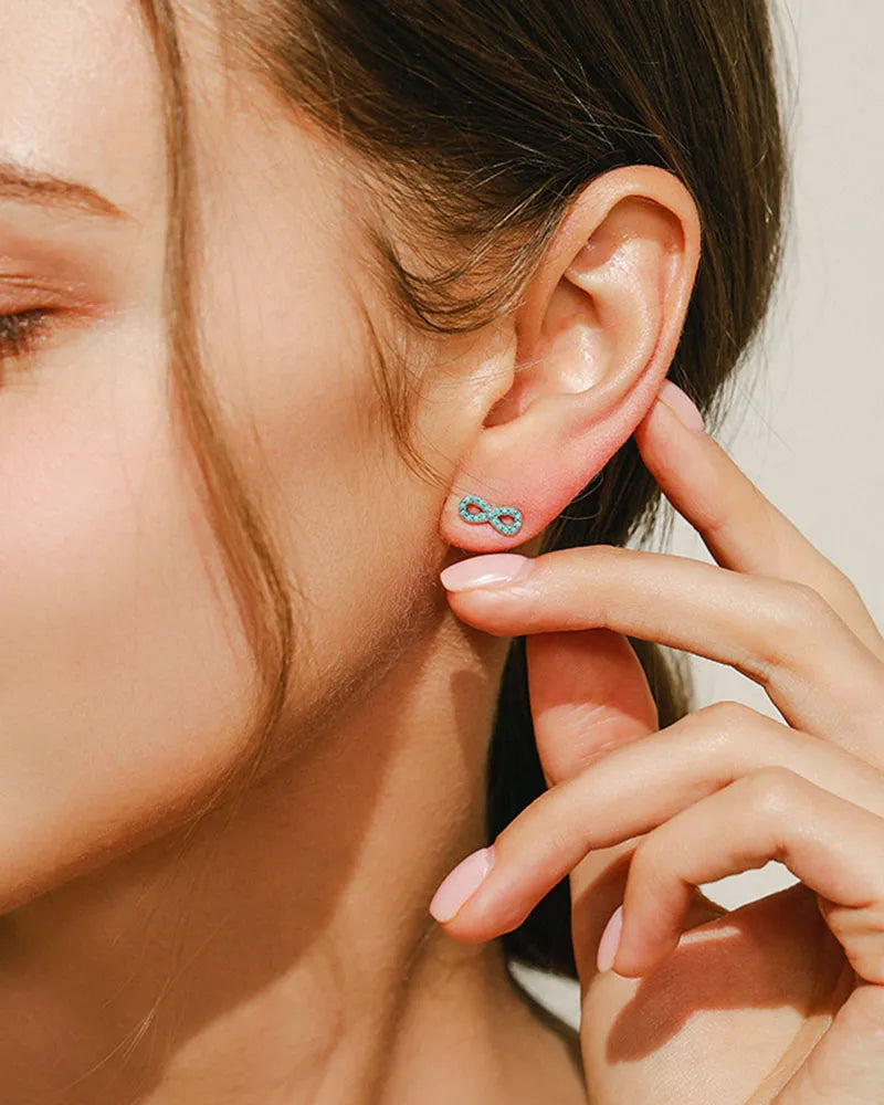 Turquoise Focus Huggie Hoop Earrings