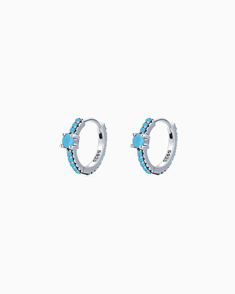 Turquoise Serene Infinity Stud Earrings