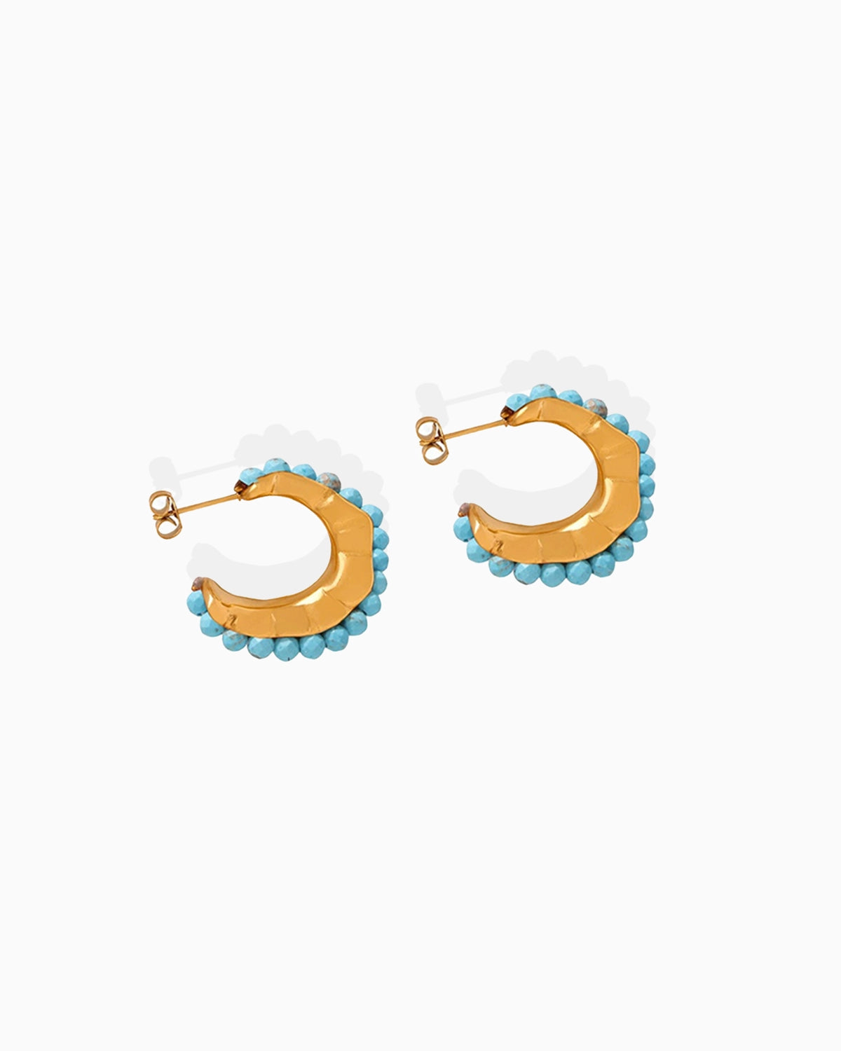 Grace C-Hoop Turquoise Turquoise Stud Earrings