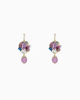 Amethyst Purple Flutter Drop Earrings