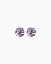 Birthstone Square Silver Earrings – Clarity & Intuition