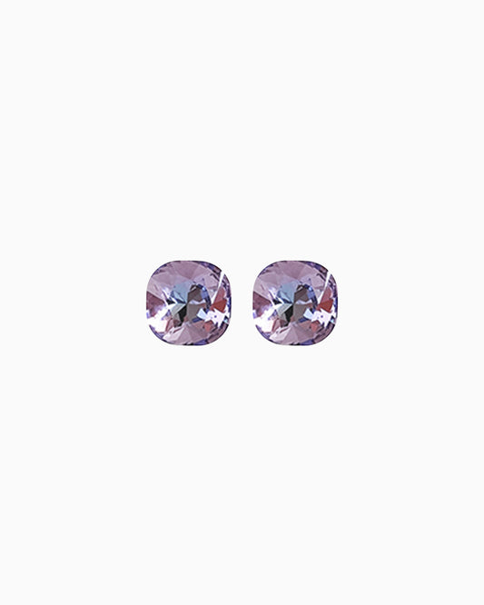 Birthstone Square Earrings – Clarity & Intuition