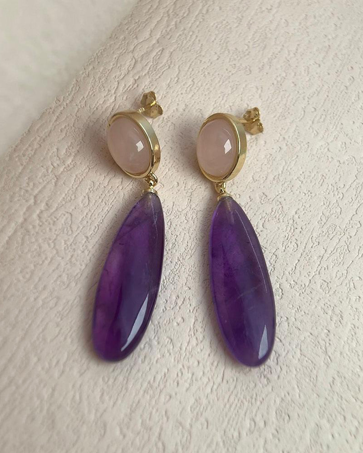 Amethyst Grace Drop Earrings – February Gemstone Jewelry