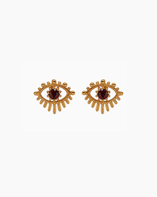 Birthstone Sterling Silver Earrings – Passion & Renewal