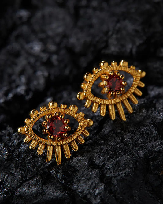 Birthstone Sterling Silver Earrings – Passion & Renewal