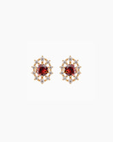 Birthstone Gold & Silver Earrings – Passion & Clarity