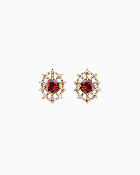 Birthstone Sterling Silver Earrings – Passion & Clarity