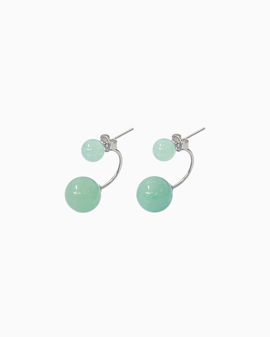 Mint Gemstone Silver Earrings