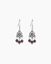 Garnet Dreamcatcher Earrings