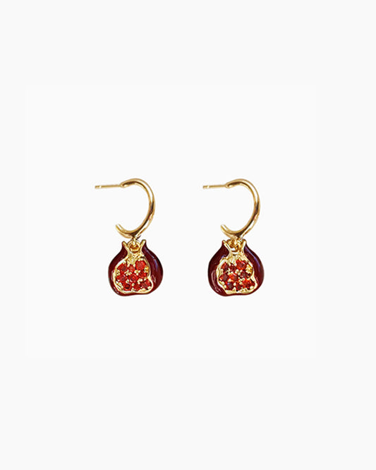 Birthstone 14K Gold Plated Earrings – Passion & Love