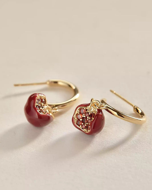 Birthstone 14K Gold Plated Earrings – Passion & Love