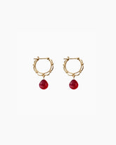 Garnet Gold Earrings – Passion & Courage
