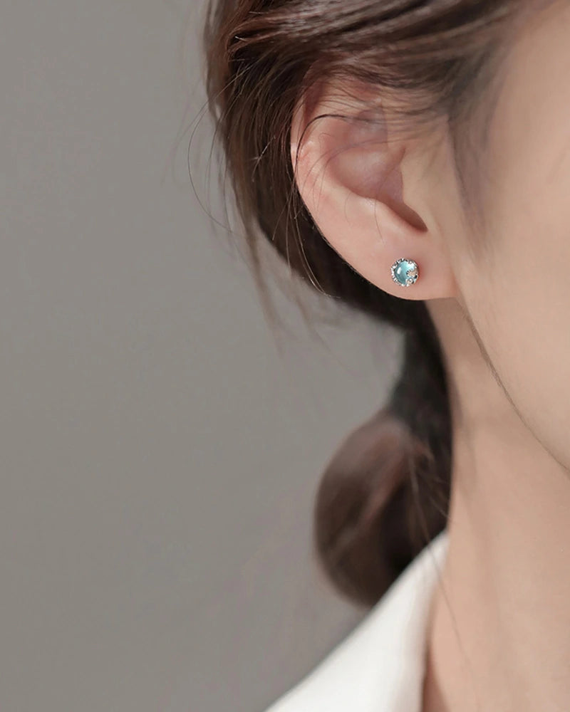 Moonstone Chic Stud Earrings