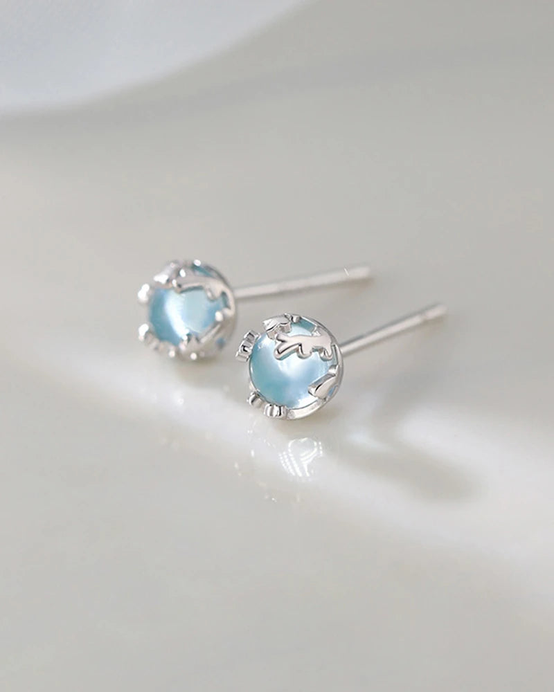 Moonstone Chic Stud Earrings