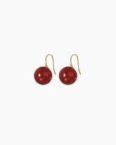 Red Agate Gold Earrings – Courage & Vitality