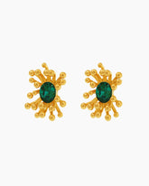 Birthstone Floral Stamen Stud Earrings