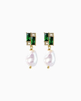 Emerald Green Vintage Drop Earring