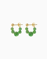 Green Agate Gold Earrings – Balance & Growth