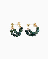Green Agate Gold Earrings – Balance & Healing