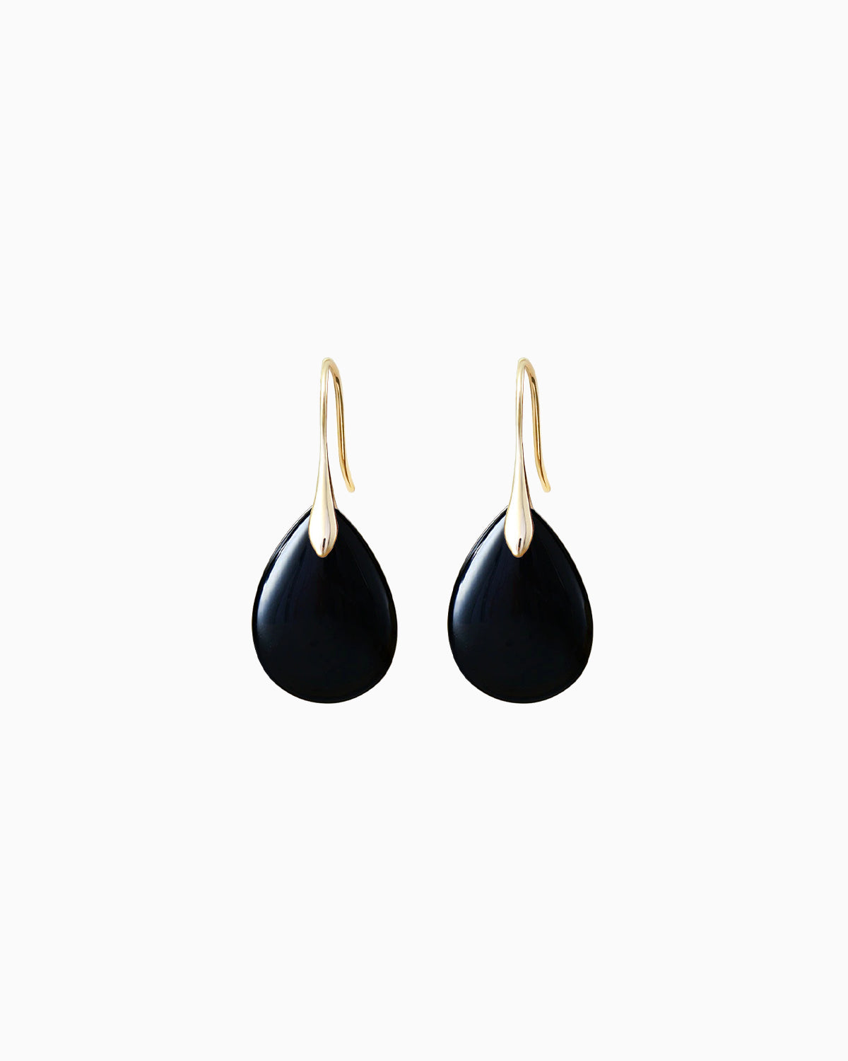 Black Agate Silhouette Drop Earrings