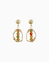 Rainbow Agate Gold Earrings – Joy & Positivity