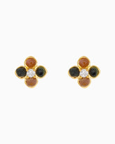 Tourmaline Pink Bloom Stud Earrings