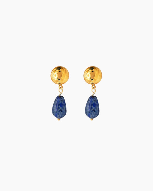 Lapis Lazuli 14K Gold Plated Earrings– Wisdom & Truth