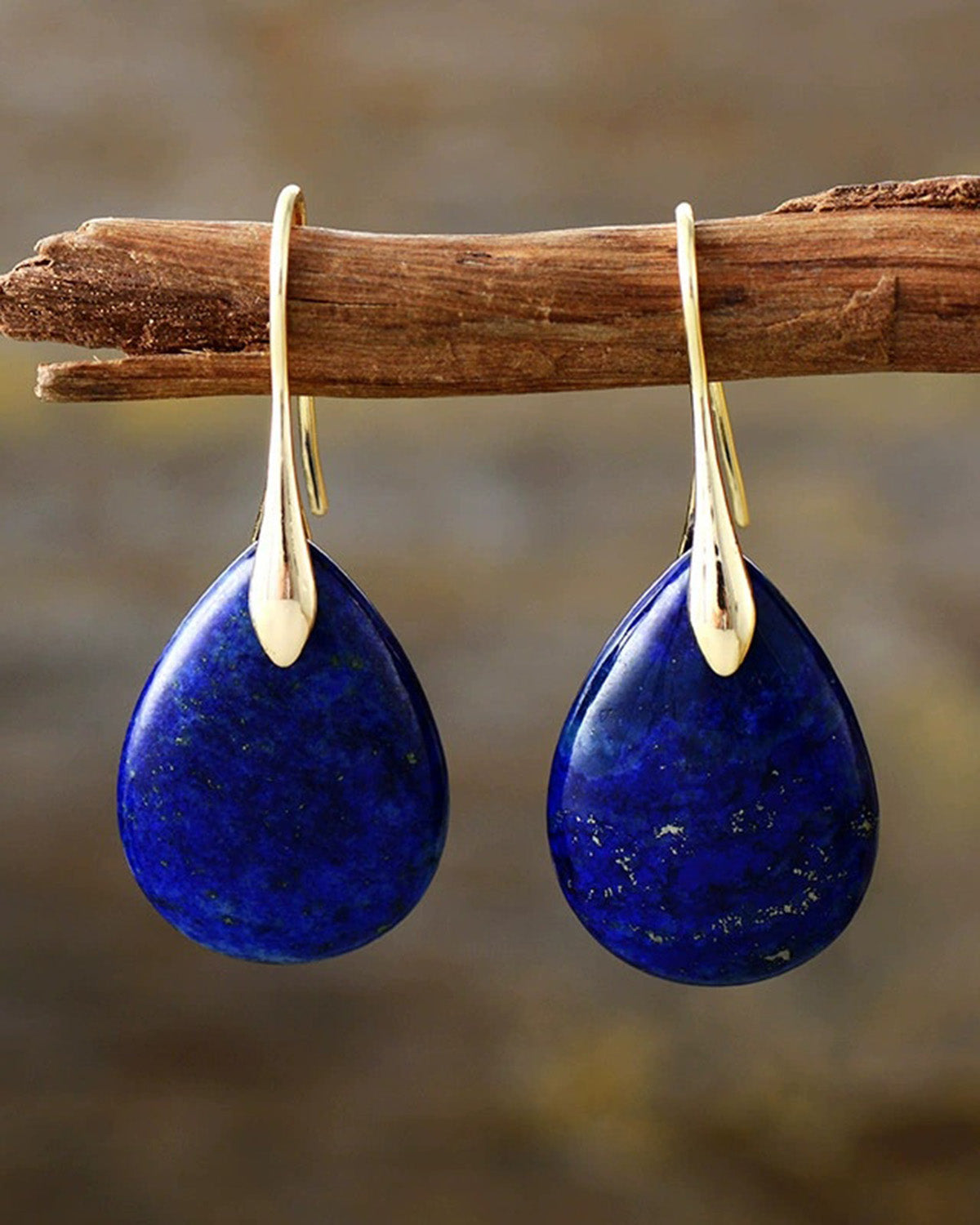 Lapis Lazuli Silhouette Drop Earrings