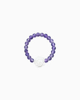 Amethyst Beaded Ring – Clarity & Calm