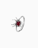 Birthstone Silver Ring – Passion & Renewal