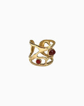 Red Agate Flow Adjustable Ring