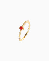 Red Agate Elegant Adjustable Ring