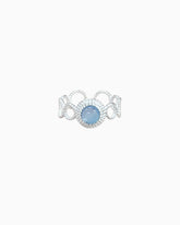 Aquamarine Luminous Adjustable Ring