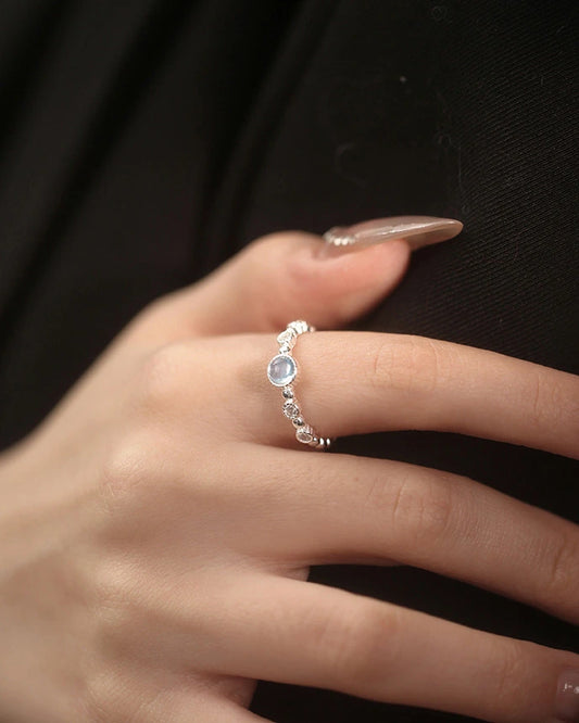 Gemstone Sterling Silver Ring – Serenity & Love