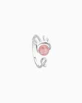Strawberry Quartz Silver Ring – Love & Peace