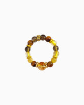 Tiger’s Eye Beaded Ring – Strength & Courage